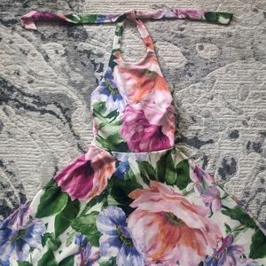 Halter Summer Flower Dress (Small)